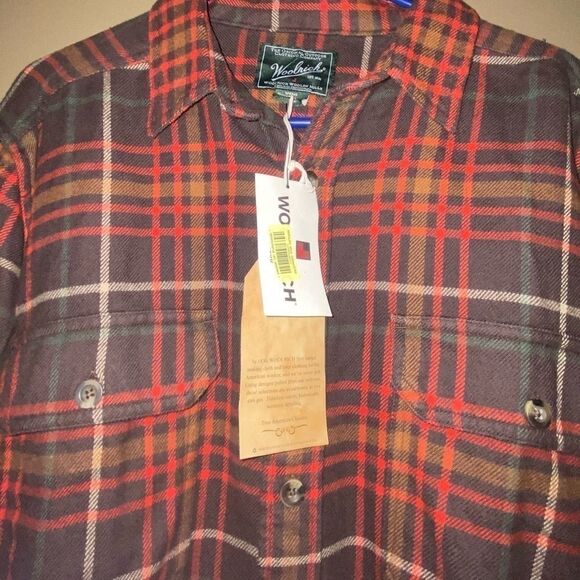 Woolrich Plaid Button Up LongSleeve Shirt Sz MED - Picture 9 of 14